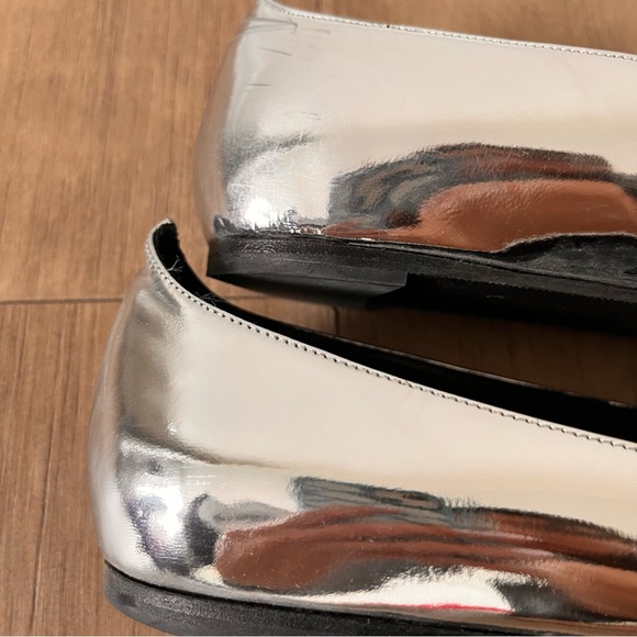 Isabel Marant Silver Metallic Pointed Flats - Picture 5 of 10